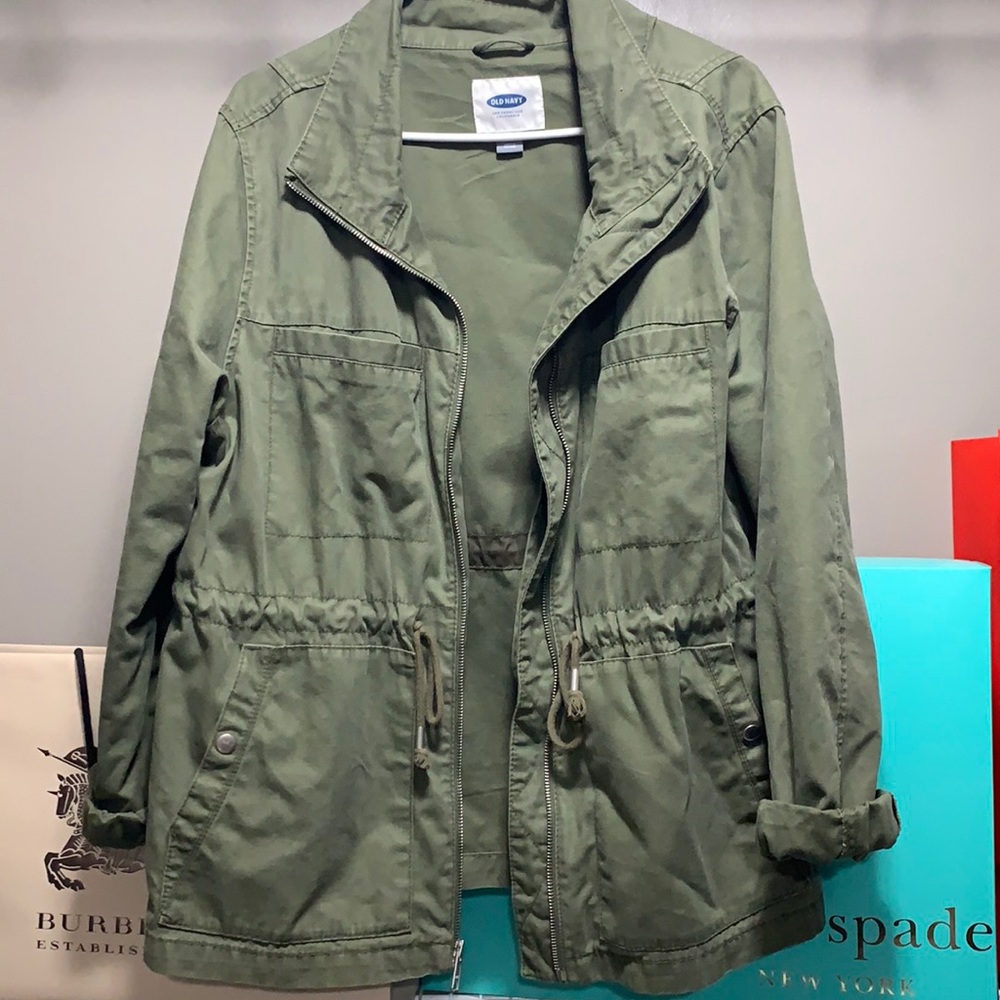 Army green cargo jacket